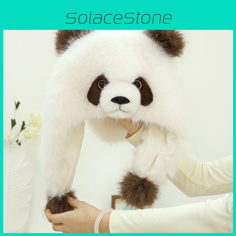 Dicke Niedliche Warme Panda Ohrenschutz Mütze Für Erwachsene Und Outdoor Kinder