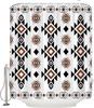 Shower Curtain Western Boho Abstract Pattern Geometric Vintage Native Simple Neutral Classic Southwestern Farmhouse White Black