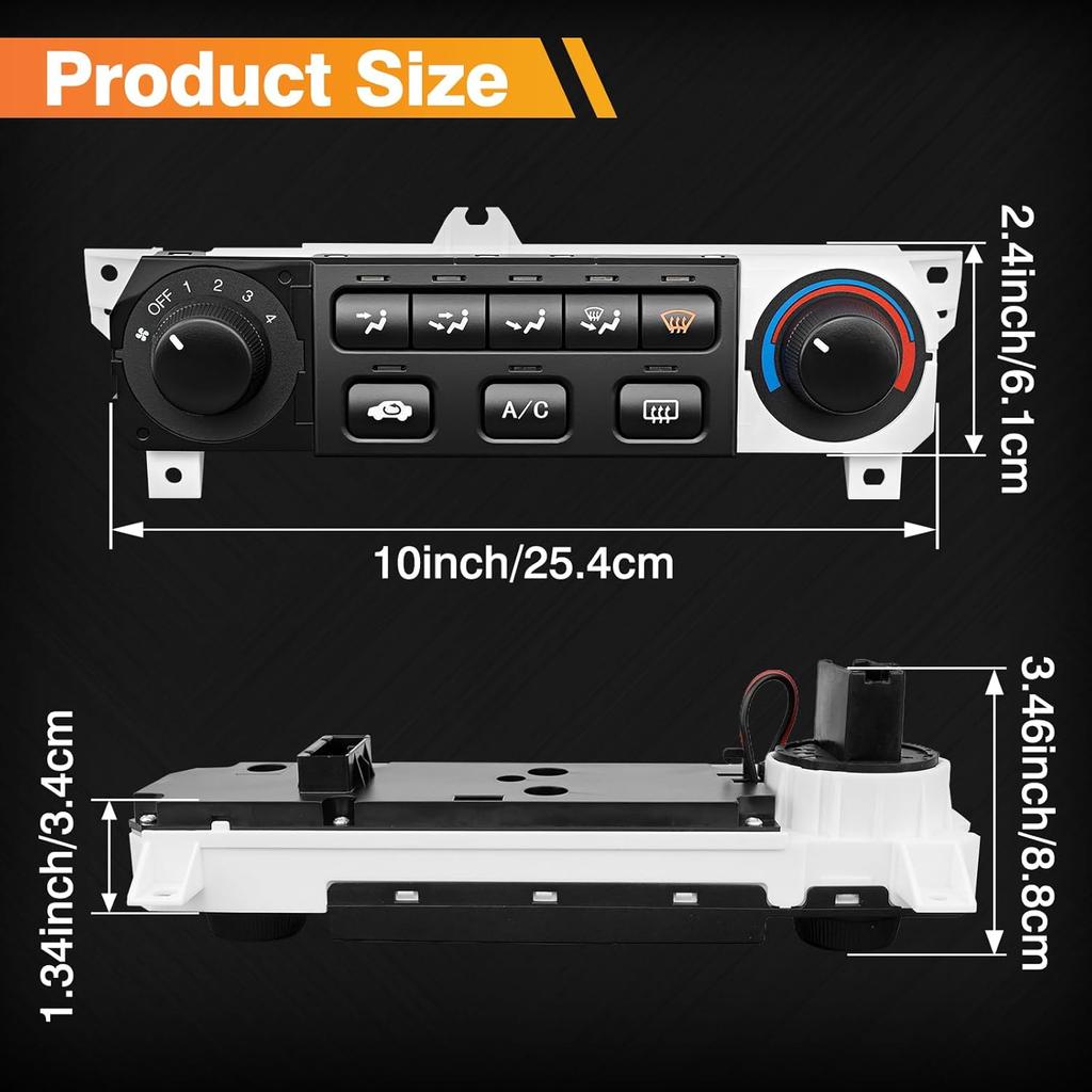 599-268 Heater Climate Control Module A/C Control Panel Compatible with 1998-2000 Honda Accord, 1998-2004 Honda Odyssey, Replaces 599-268,