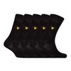 Mens Core Embroidered Logo Crew Socks (Pack of 5)