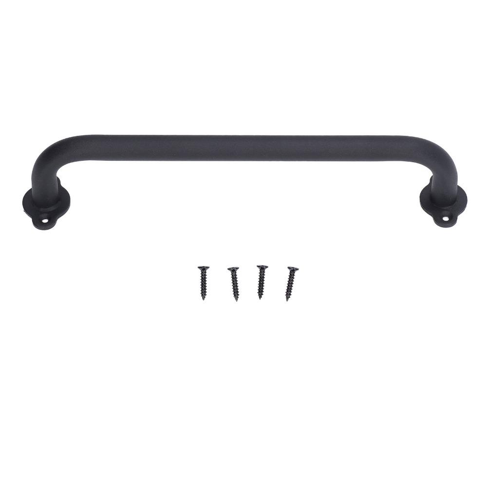 Wall Mount Barn Door Handle Carbon Steel Grab Bar Durable Cabinet Handle Barn Shed