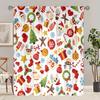 2pcs- Cute mini Christmas polyester material curtains, 42*84 roller bag curtains, bedroom, family room, home room, party decoration