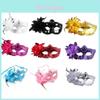 Elegante Spitzen-Maskerade-Maske mit Strass-Blumenakzenten für Damen-Halloween-Kostüm-Requisiten