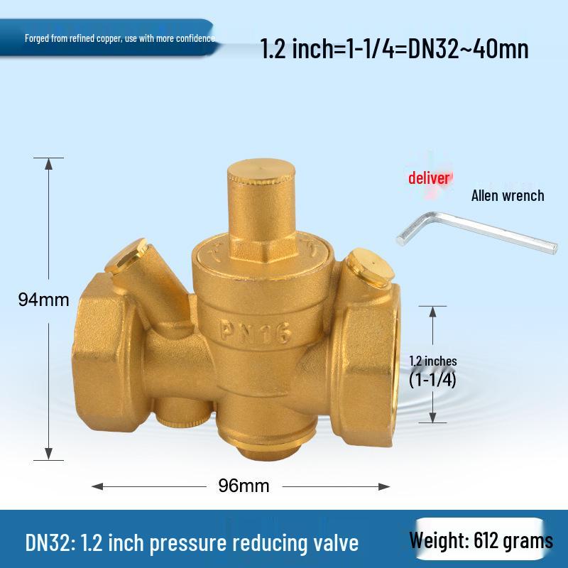 Adjustable Brass Water Pressure Reducing Valve for Heaters & Purifiers