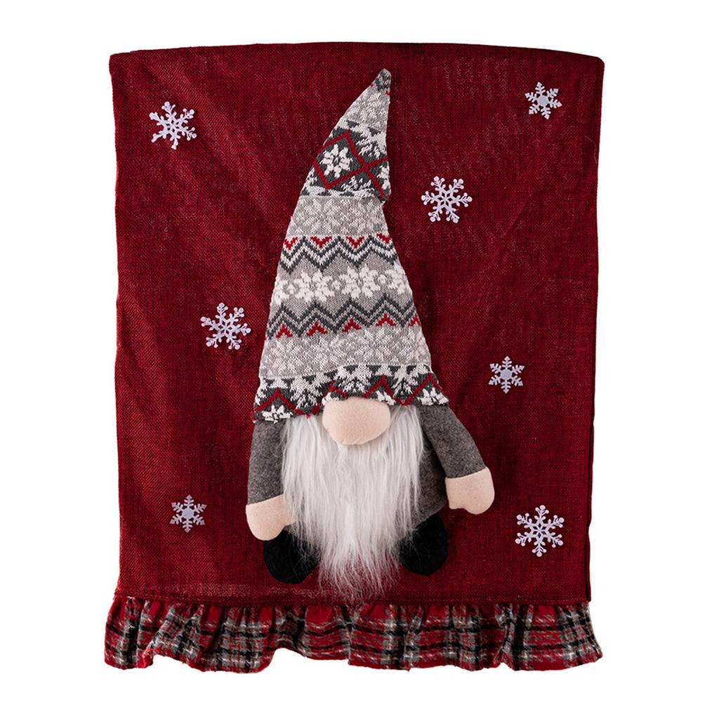 Christmas Chair Cover Faceless Gnome Doll Xmas Dining Chair Cover Xmas Chair Cover for Christmas Holiday Festival Decor
