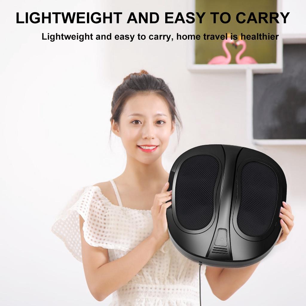Foot Therapy Machine Car Electric Heating Foot Massager Heat Therapy Relaxation Kneading Roller Shiatsu Foot Massage Machine for Relief Leg