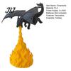 Fine Carving Figurine Dragon Bookshelf Nook Light, Fire-Breathing Fantasy Shelf Decor, LED Modern Interior Ornament Night Lamp for Bedroom Living Room