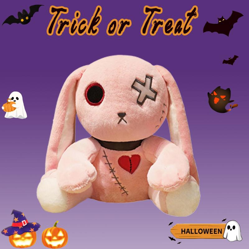 Plüschhase Gruseliger Gotischer Hase Kuscheltier Statue Horror Verrückte Puppen Party Spielzeug Heimdekoration Für Kinder Geburtstagsgeschenke 25cm