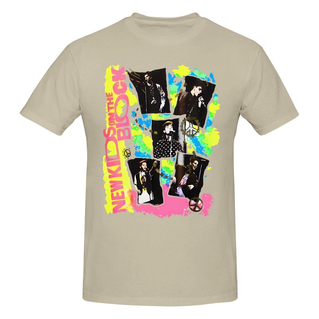 80s Nkotb On The Block Happy Campus Style Tshirt Korean Style Sweet Cool Rich Color Cotton Tee