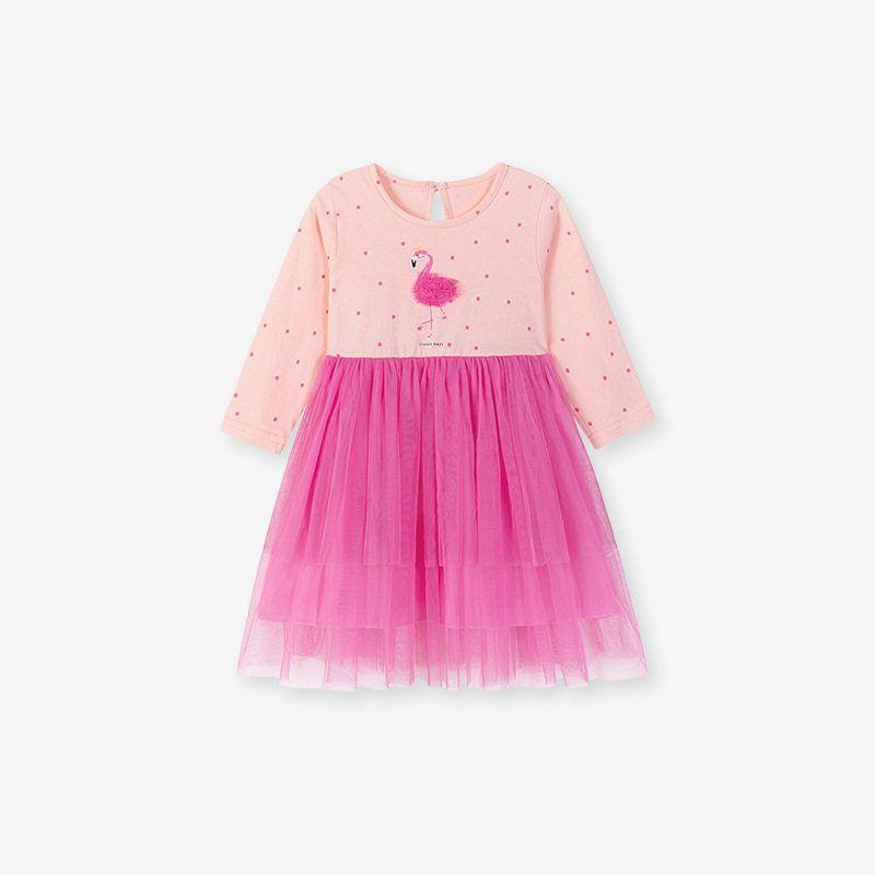 Cross-Border Export Girls Dresses, New Autumn Cotton Mesh Children s Dresses, European and American Style Fashionable Children s Princess Dresses S 3197 2Y (90cm)