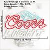 Crs Light Beer Neon Sign for Bar, Man Cave, Garage, Beer Neon LED Light for Home Bar Wall Decor, Art Decoration USB Powered With Switch, Sign,