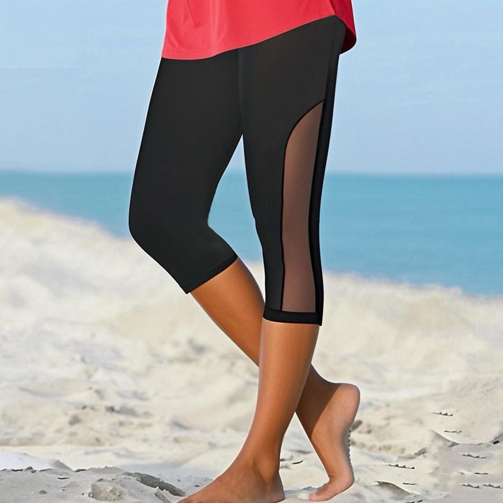 

Женские модные леггинсы с сетчатыми вставками, спортивные штаны для йоги и повседневной носки XL