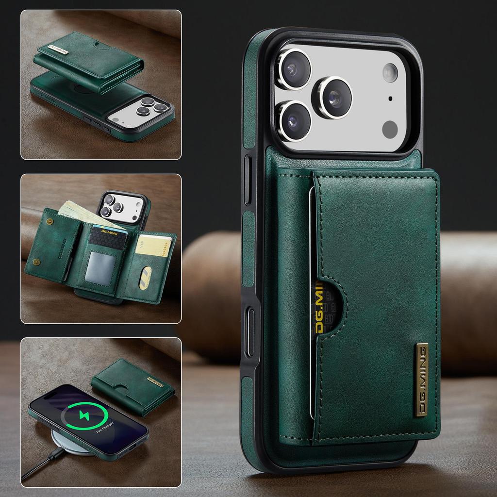 Luxury Detachable Magnetic Leather Phone Wallet Case Stand For iPhone 17 Air 16 15 Plus 13 12 Pro Max Samsung S26 S25 S24 Ultra Google Card Slot Cover