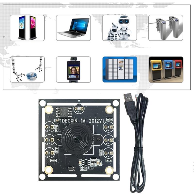 1 Set Hochauflösendes Industrielles USB-Kameramodul 100° Weitwinkel OV9732 720P/30fps Fixer Fokus und Automatische Belichtung