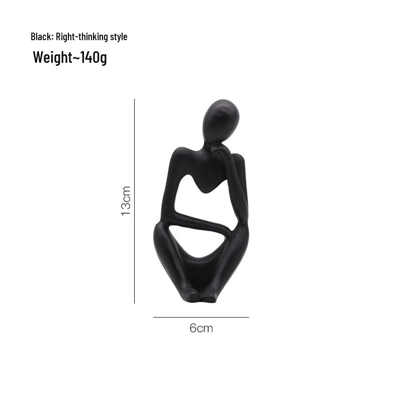 Nordic Luxury Abstract Figurine Tabletop Decor - Mini Shape Handcrafted Art.