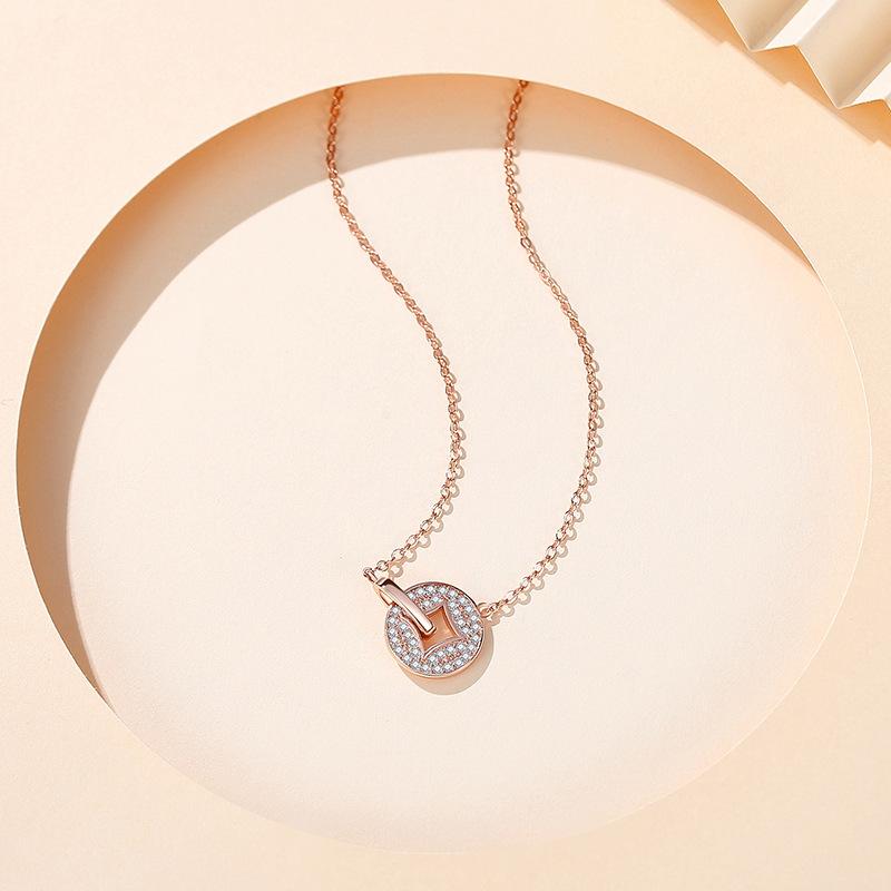 

Танциз S925 стерлингового серебра Роскошное индивидуальное ожерелье с подвеской женское классическое ожерелье прилива розового золота