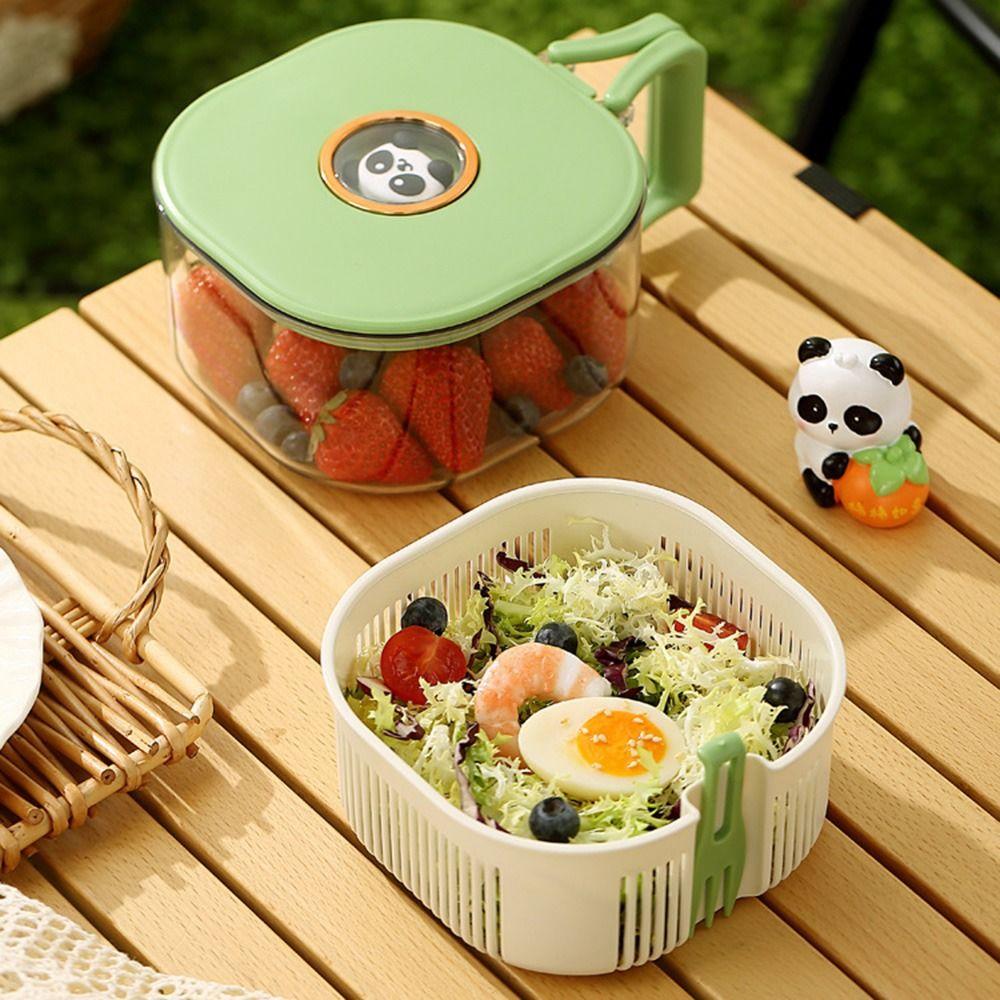 Foldable Handle Large Drain Basket with Lid Thickened Kitchen Drain Bowl  Soup Basket