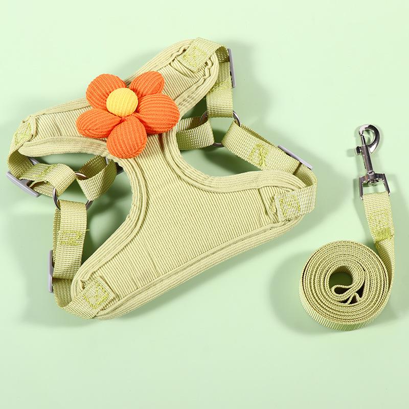 3D Kreslená vesta pro domácí mazlíčky a sada vodítka pro psy a kočky - Postroj odolný proti úniku pro venčení