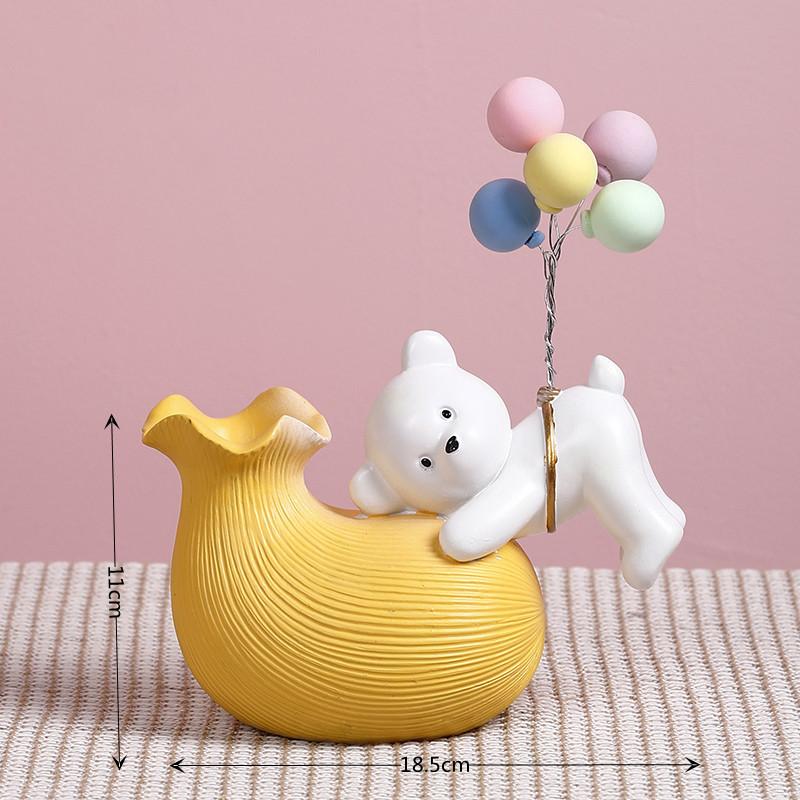 

Bear vases Flower Decorations Household Ornaments Home Living Room Decor Accessories Interior Office Desktop Decor Gift