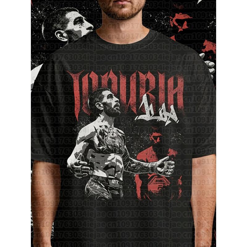 202526 Summer UFC Ultimate Fighting Championship Mens and Womens Casual Sports 100 Cotton Printed Tshirt Comfort Top Loose