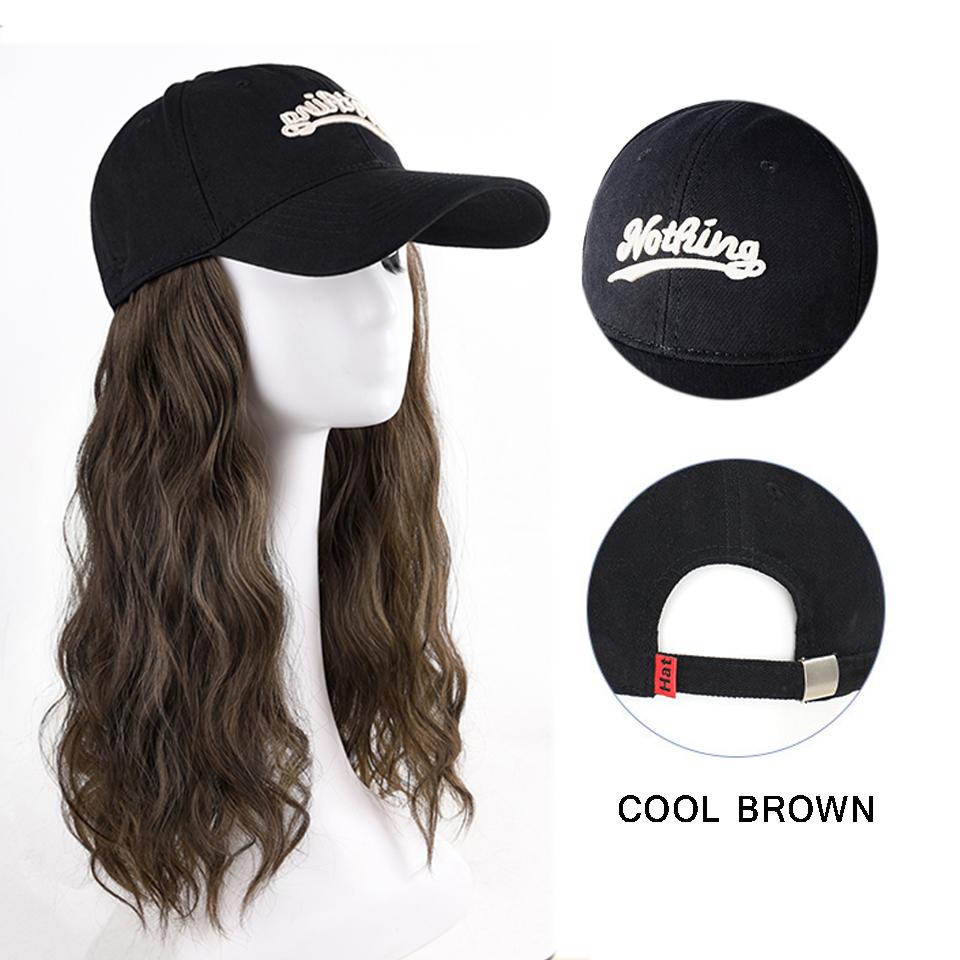 Synthetic Baseball Cap Hair Wig Pink Cap Hair Extensions Naturally Connect  Adjustable Hat Wig Heat Resistant Daily Use Wig