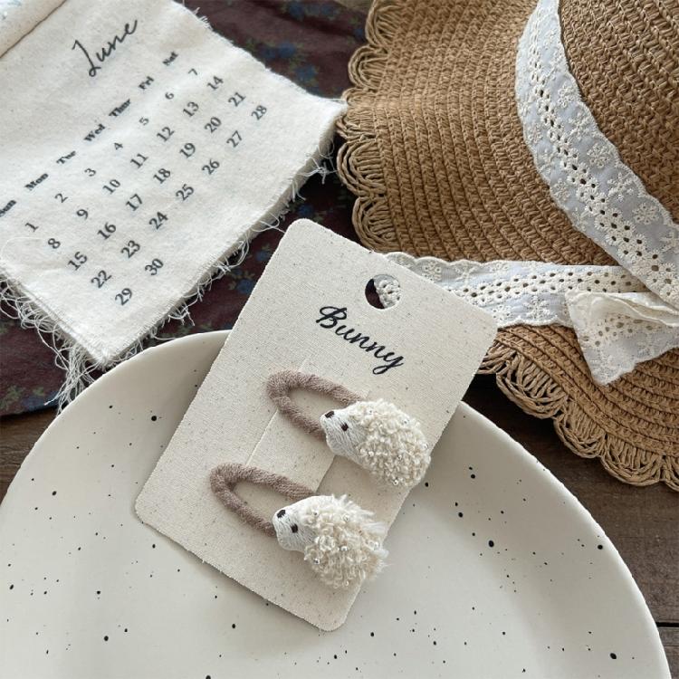 Lovely Animal Theme Hair Accessories Set For Girls Hairpins Handmade Fabric Barrettes