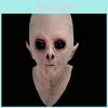 Griezelige Latex Ufo Buitenaards Hoofd Volledig Masker Voor Halloween Kostuumfeest Plezier En Opwinding