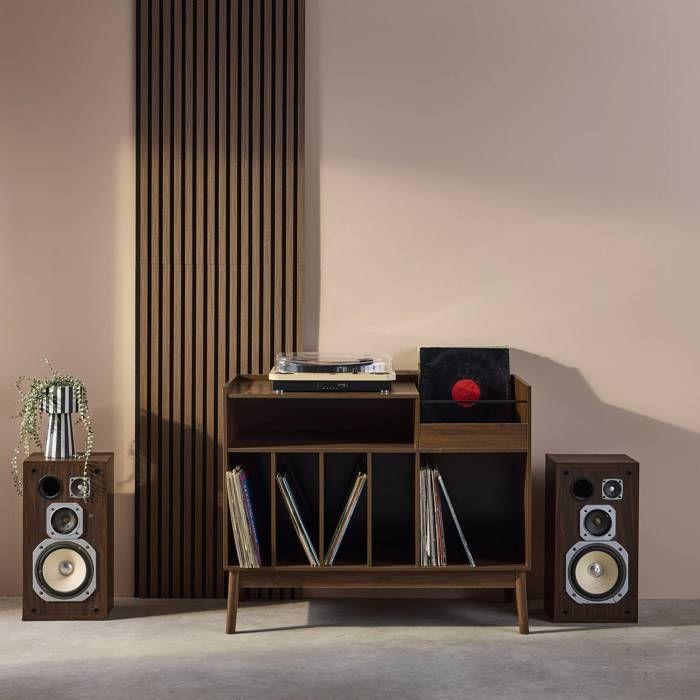Móvel vinil vintage decoração madeira 100cm NEPAL