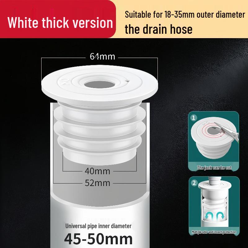Odor-Proof Sealing Ring for Washing Machine and Floor Drain - Insect and Odor Stopper for Sewer Pipes