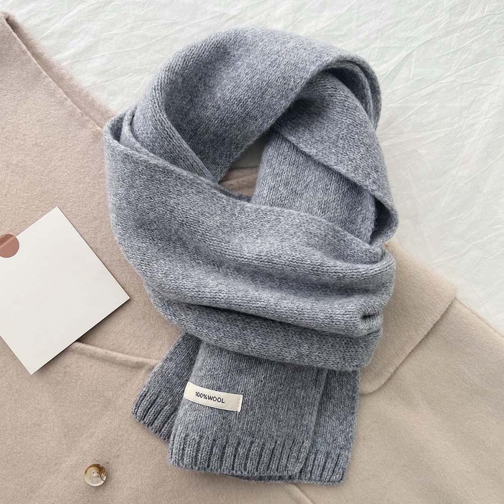 Soft Long Thickened Neckscarf Cold-proof Winter Warmer Scarf Large Knitting Wool Scarf  Autumn