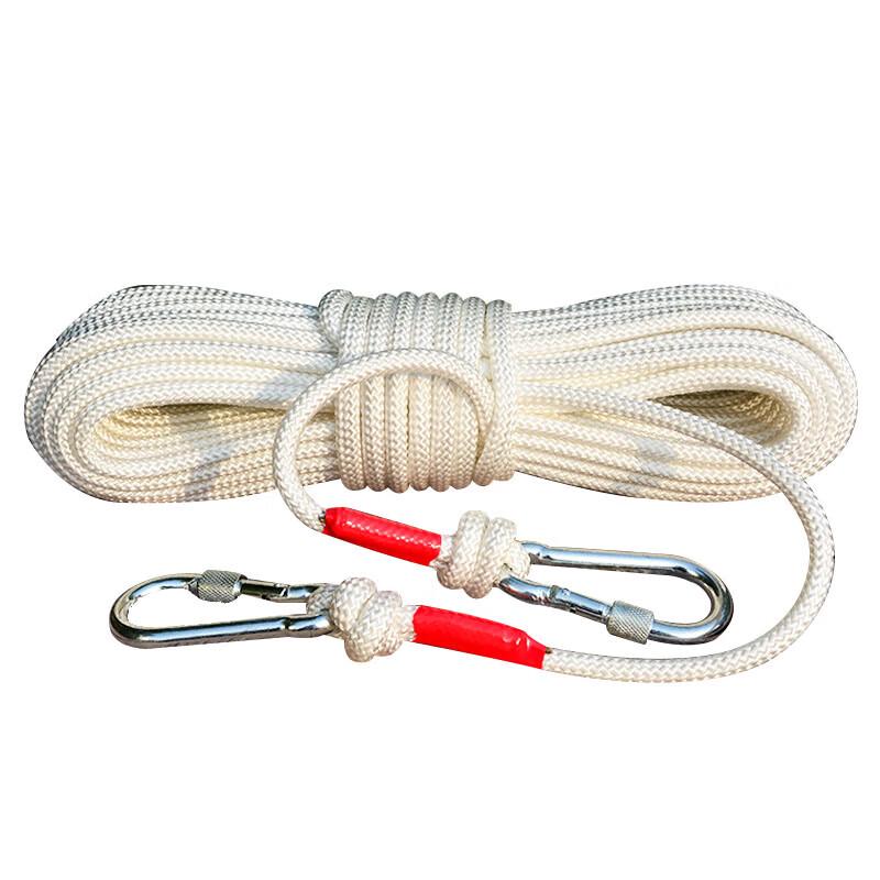 8mm Nylon Safety & Climbing Rope with Double Hooks