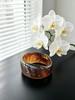 Retro Marble Pattern Wide Resin Bracelet - Niche Style Jewelry Accessory