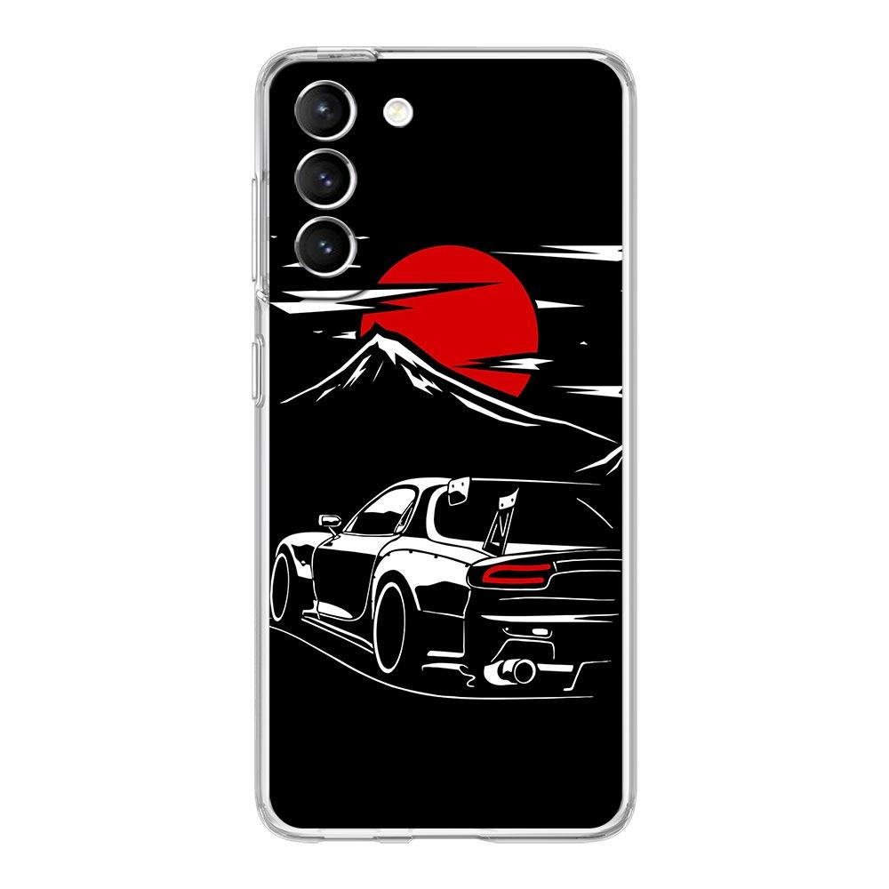 Japan JDM Sportwagen Männliche Männer Handyhülle für Samsung Galaxy S22 5G S20 Ultra S21 FE 5G S10E S9 S8 S10 Plus Note 10 Klare Abdeckung