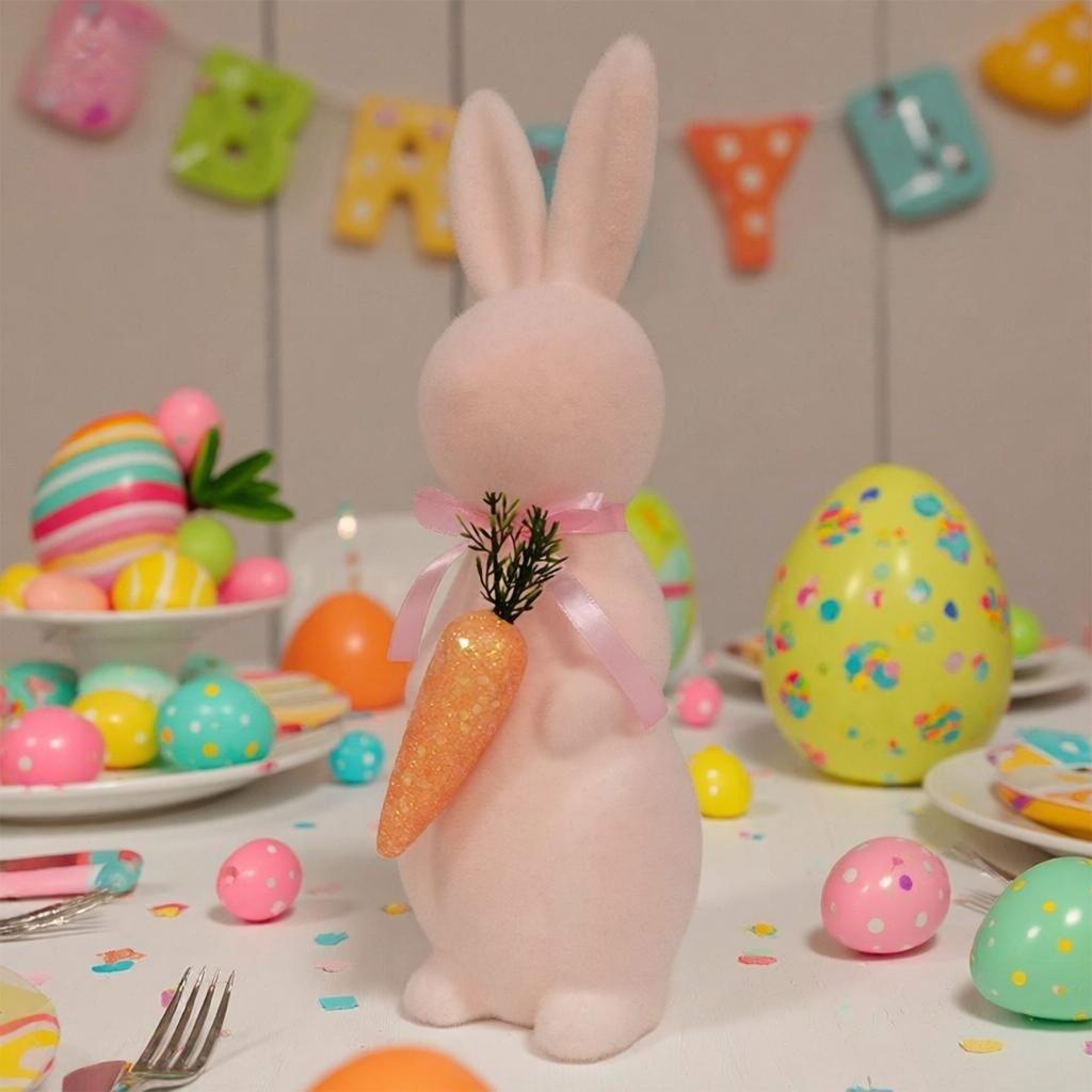 Velvet Easter Decoration, Spring Table Decoration, Central Display Item (indoor), Easter Family Party Decoration.