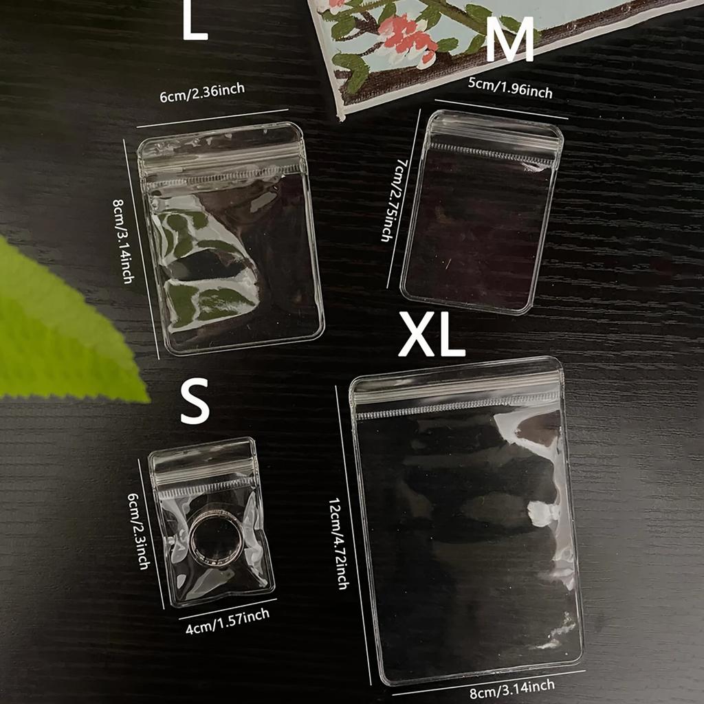 50pcs, Anti-oxidation Jewelry Bags, Clear Jewelry Zipper Bags, Small Jewelry Organizer, Ring Earring Storage Bags,