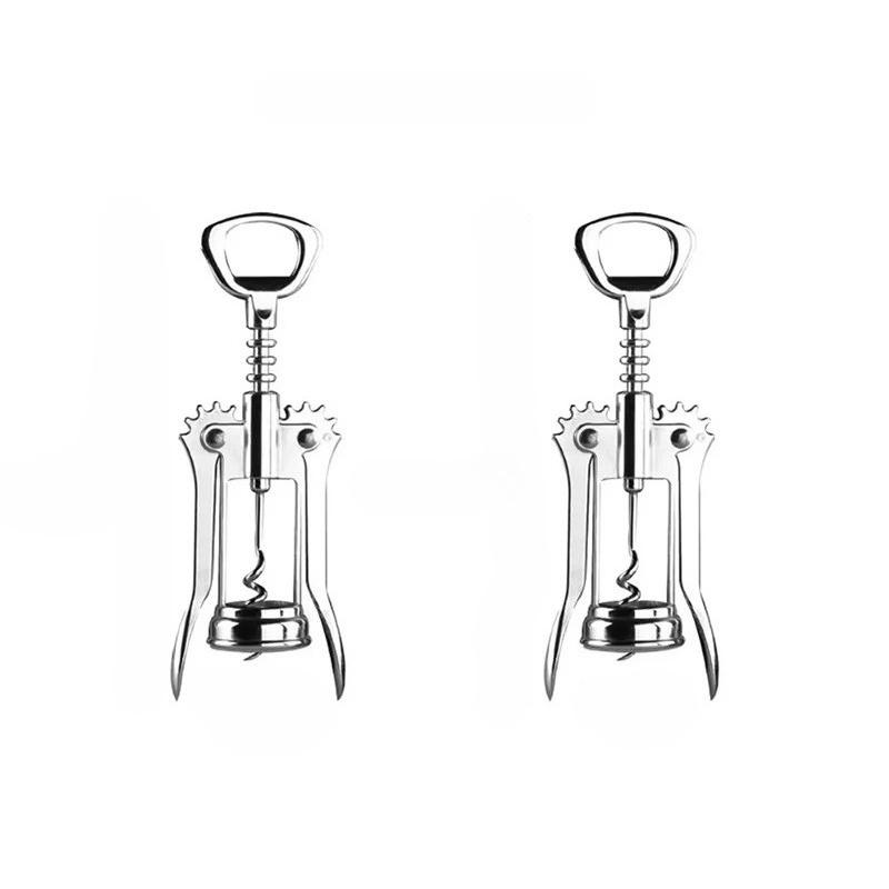 2PCS Red Wine Bottle Opener Beer Driver Wine Corkscrew Wine Opener Multifunctional Wine Cork Remover Corkscrew Kitchen Supplies
