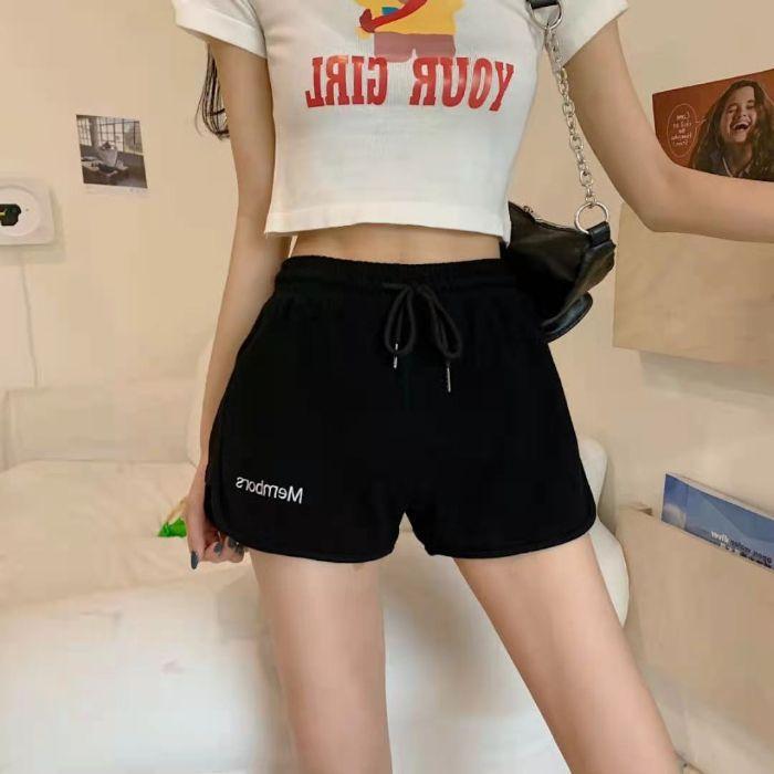 

Sports Shorts for Women s Relaxed Fit Summer Home Yoga Bottoms Everyday Wear School Season Elevated Waist Slimming Versatile Student Practical Use M