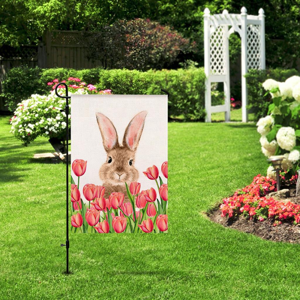 Garden Flags Easter Garden Flags 12 18 Inch, Happy Easter Garden Flags For Yard Outdoor Easter Decorations