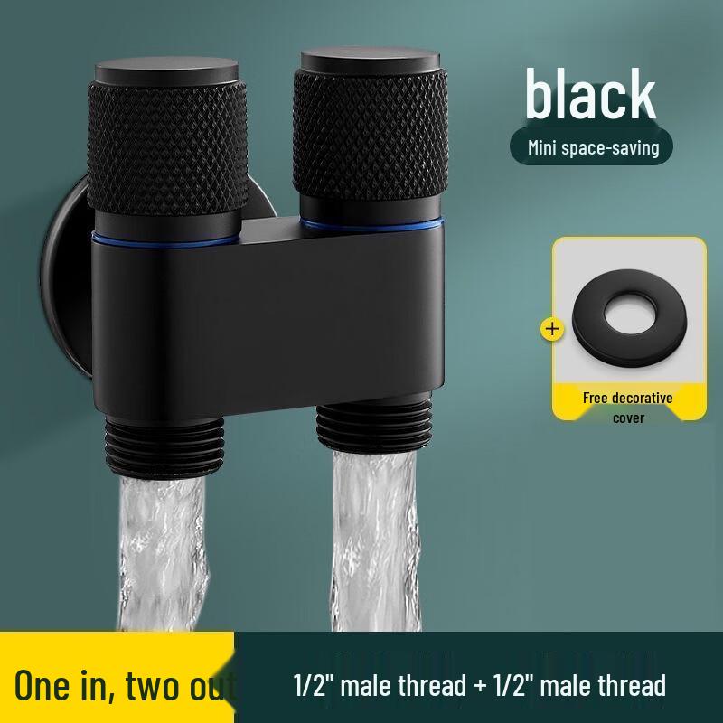 OEING One-In, Two-Out Washing Machine Angle Valve Faucet