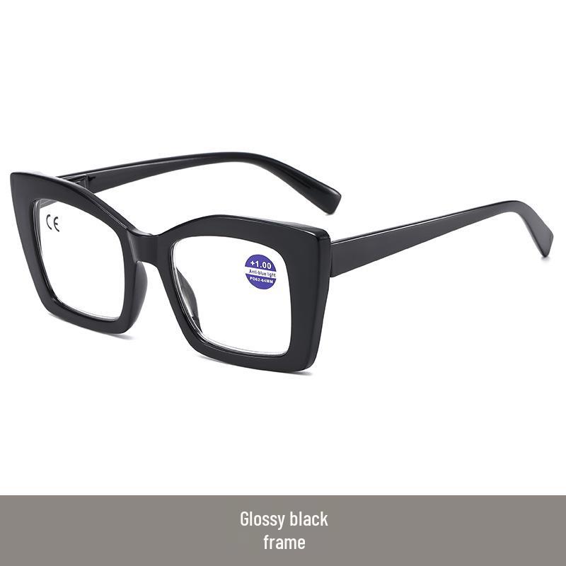 

Женские очки для чтения с цветочным узором, с большой оправой и пружинными дужками, блокирующие синий свет +3.50