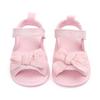 0-18M Baby Girl Sandals Toddler Infant Sandals Soft Rubber Sole Anti-Slip Summer Flower Lace Crib Bow ShoesFirst Walker