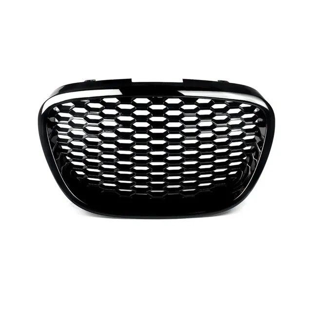 Front Hood Grill For SEAT LEON MK2 1P1 2006-2009 Black Front Honeycomb Grill Mesh Badgeless Sport Racing Grills