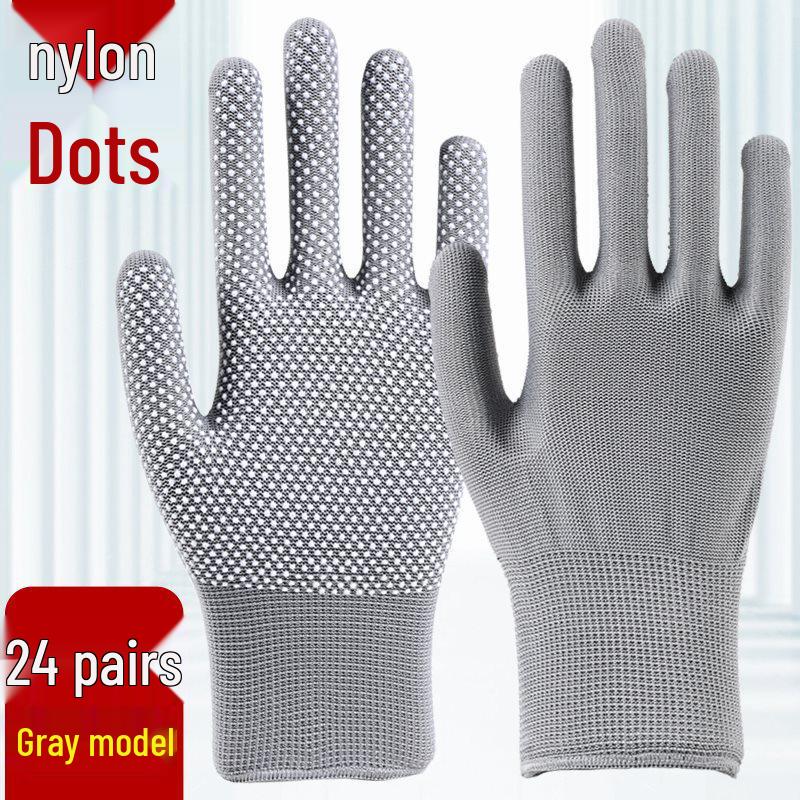 Breathable Non-Slip Nylon Work Gloves - Sun Protection, Thin & Durable for Summer, Handling, Riding, Men & Women