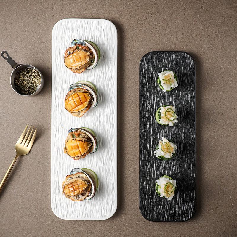 Abay Ceramic Rectangular Sushi & Dessert Plate