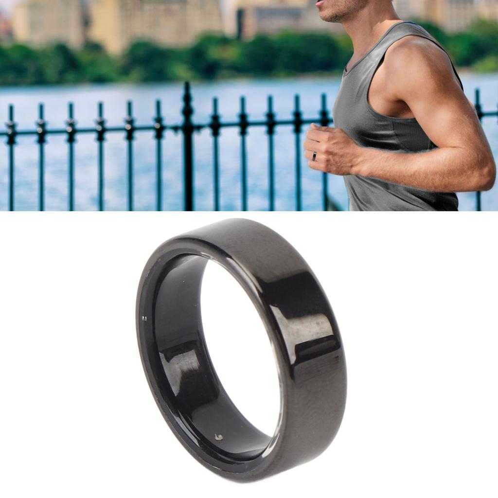 Smart Health Ring Step Counter Bluetooth 5.1 IP68 Water Resistant Magnetic Charging Fitness Tracker