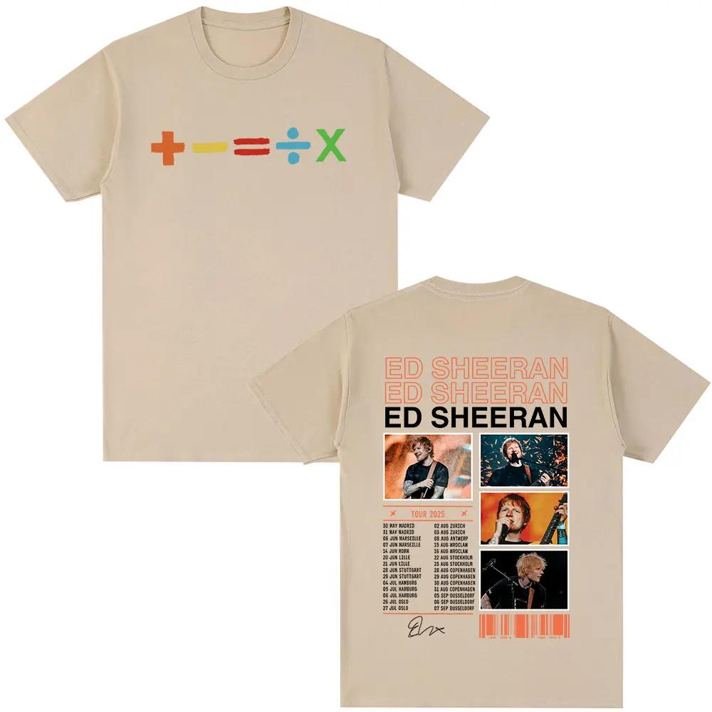 Ed Sheeran Tour 2025 T-shirt Men Women Clothing Fashion Hip Hop T Shirts Casual Short Sleeve T Shirt Tops Streetwear
