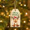 Holiday Souvenir Tags 50Pcs Christmas Tree Gift with Hemp Rope, Brown Paper Tags, Winter Party Favors Hanging Name Labels for DIY Xmas Wrapping