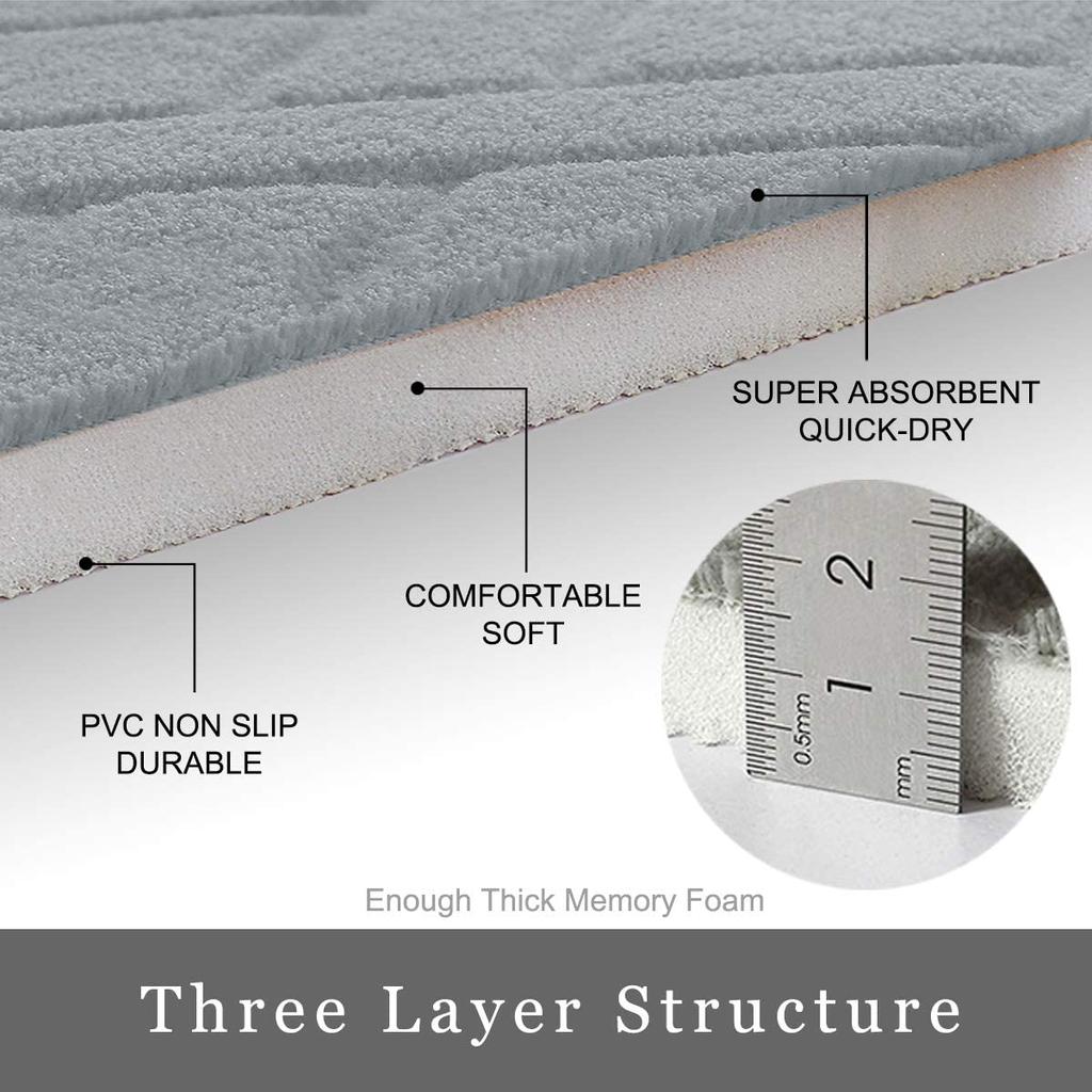 Soft Bathroom Bath Mat Non-slip Carpets In Wash Basin Bathtub Side Floor Rug Shower Room Doormat Memory Foam Pad Bathroom Rugs