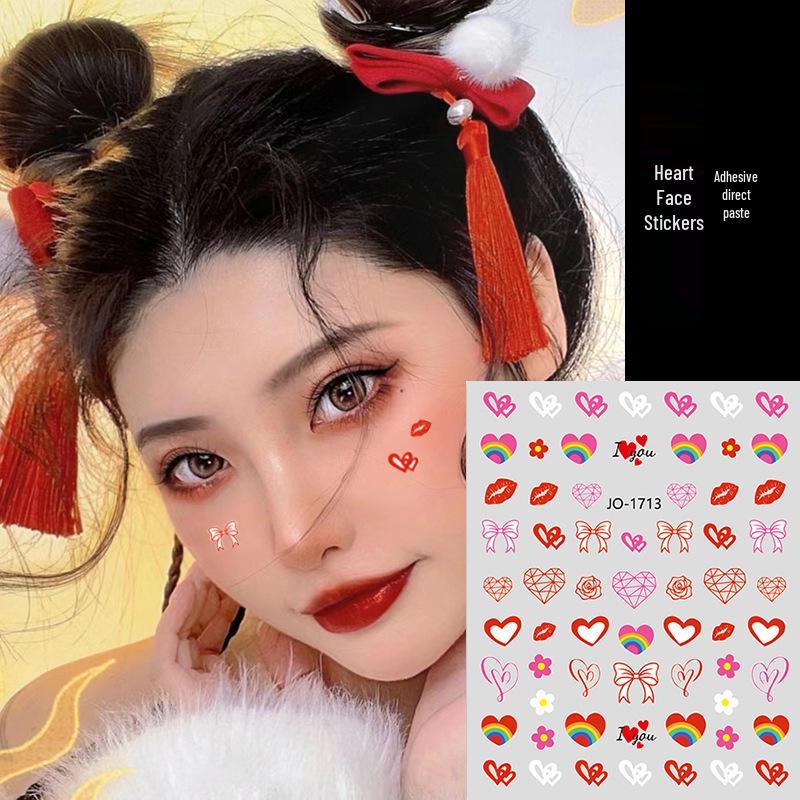 Świąteczne naklejki na twarz i paznokcie z płatkami śniegu: Zimowa Kraina Czarów Naklejki do Makijażu