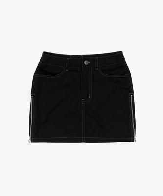 Pabeo Side Zip Skirt (Black)